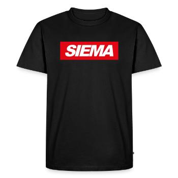 Pologne Polska Say siema cadeau - T-shirt Premium bio Homme - noir - Devant - Nico (187cm)
