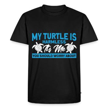 Sea turtles Turtle keeping Sea shell - Men's Premium Organic T-Shirt - black - Front - Nico (187cm)