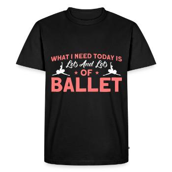 Ballerine Ballet Dancer Ballet Girls - T-shirt Premium bio Homme - noir - Devant - Nico (187cm)