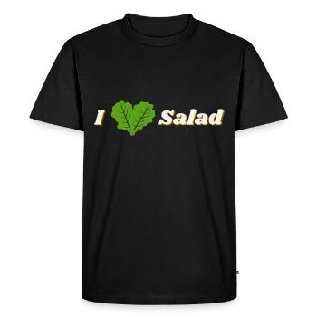 J’adore la salade - T-shirt Premium bio Homme - noir - Devant - Nico (187cm)