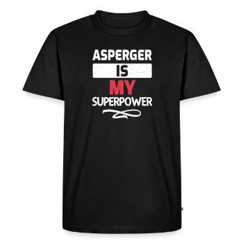 Asperger est ma chemise de super pouvoir - T-shirt Premium bio Homme - noir - Devant - Nico (187cm)