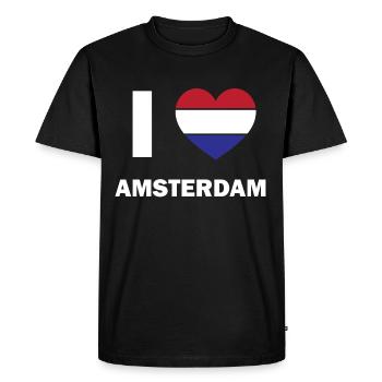 J'adore Amsterdam - T-shirt Premium bio Homme - noir - Devant - Nico (187cm)