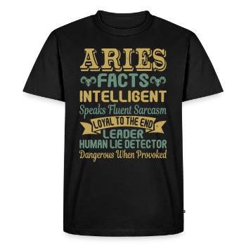 Aries zodiac traits - Men's Premium Organic T-Shirt - black - Front - Nico (187cm)