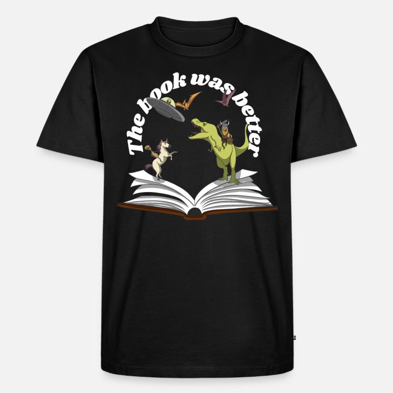 das Buch war besser - Männer Premium Bio T-Shirt - Schwarz
