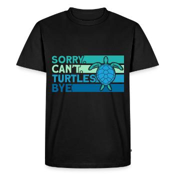 Turtle Sea turtles Turtles Liebha - Men's Premium Organic T-Shirt - black - Front - Nico (187cm)