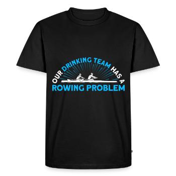 Rower Rowing Team Rowing Gift - Men's Premium Organic T-Shirt - black - Front - Nico (187cm)