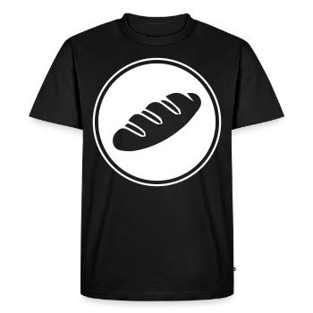 bread icon symbol - Men's Premium Organic T-Shirt - black - Front - Nico (187cm)