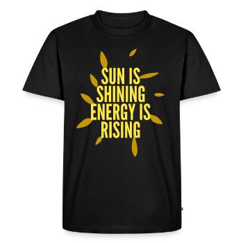 Solar solar system renewable energy electricity gift - Men's Premium Organic T-Shirt - black - Front - Nico (187cm)