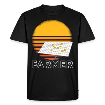 Solar solar system renewable energy electricity gift - Men's Premium Organic T-Shirt - black - Front - Nico (187cm)