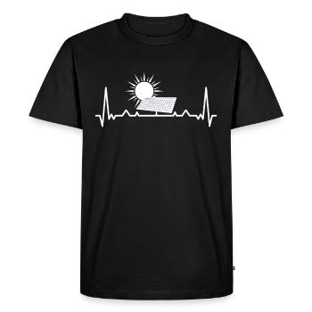 Solar heartbeat renewable energy electricity poison - Men's Premium Organic T-Shirt - black - Front - Nico (187cm)