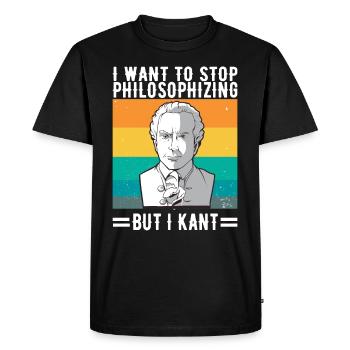 Immanuel Kant Philosophy Studies Lecturer Gift - Men's Premium Organic T-Shirt - black - Front - Nico (187cm)