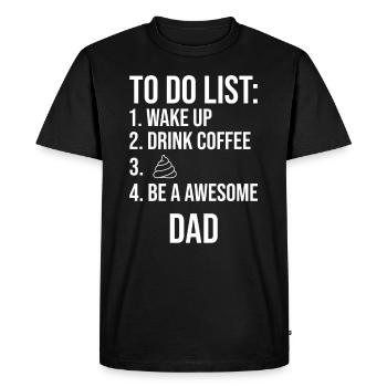To Do List Fête des Pères cadeau amusant pour la fête des pères - T-shirt Premium bio Homme - noir - Devant - Nico (187cm)