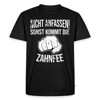 Do not touch otherwise comes the tooth fairy - Men's Premium Organic T-Shirt - black - Front - Nico (187cm)