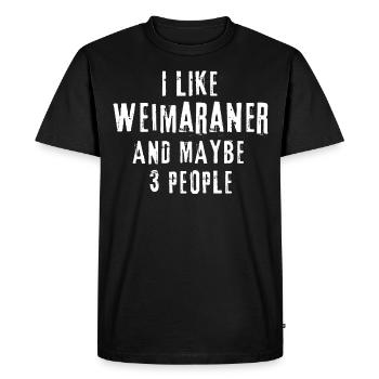 Weimaraner - T-shirt Premium bio Homme - noir - Devant - Nico (187cm)