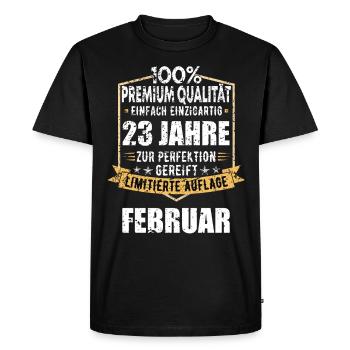 23rd Birthday FEBRUARY Vintage 2001 Gift Idea - Men's Premium Organic T-Shirt - black - Front - Nico (187cm)