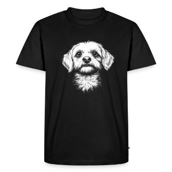 Süßer Havaneser - Hund - Männer Premium Bio T-Shirt - Schwarz - Vorne - Nico (187cm)