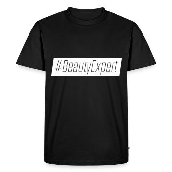 Expert beauté - T-shirt Premium bio Homme - noir - Devant - Nico (187cm)