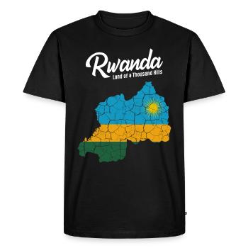Rwanda - Men's Premium Organic T-Shirt - black - Front - Nico (187cm)
