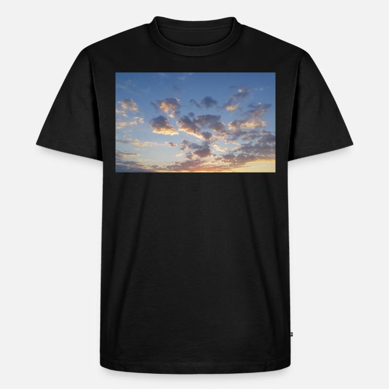 clouds - Männer Premium Bio T-Shirt - Schwarz
