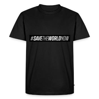 Protéger notre planète Terre en disant - T-shirt Premium bio Homme - noir - Devant - Nico (187cm)