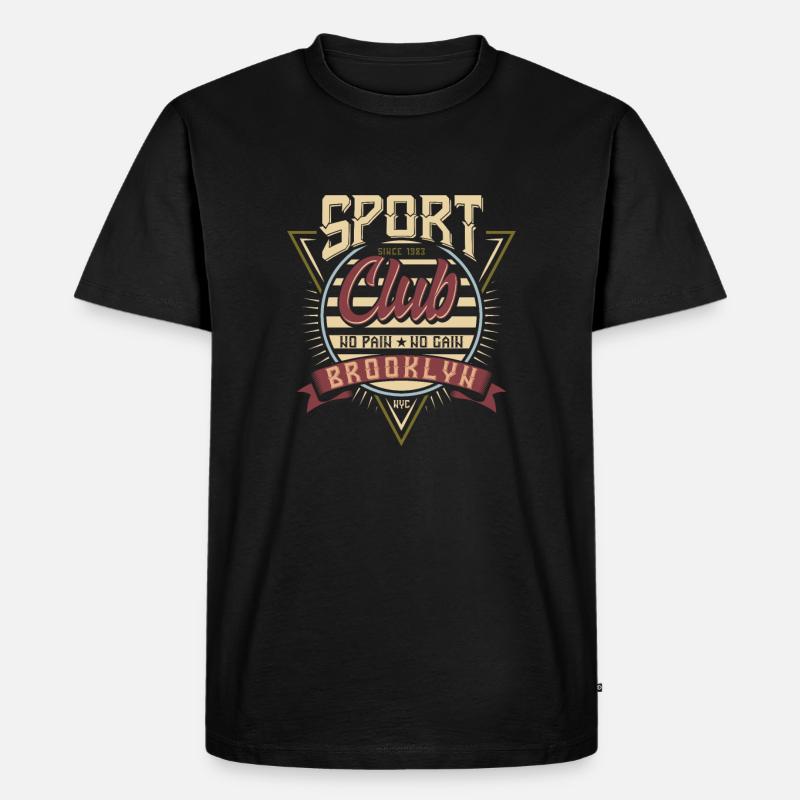 Muskel Training - Männer Premium Bio T-Shirt - Schwarz