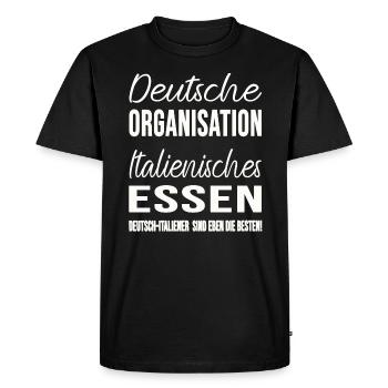 Drôle de cadeau italien italo-allemand - T-shirt Premium bio Homme - noir - Devant - Nico (187cm)