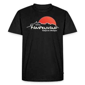 Kampenwand 1669m sunset white - Men's Premium Organic T-Shirt - black - Front - Nico (187cm)