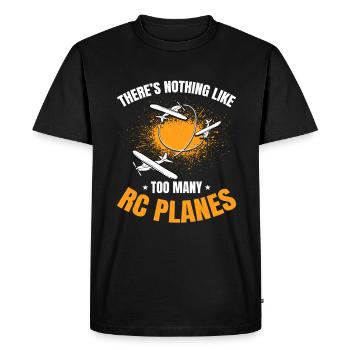 RC Avion RC Avion - T-shirt Premium bio Homme - noir - Devant - Nico (187cm)
