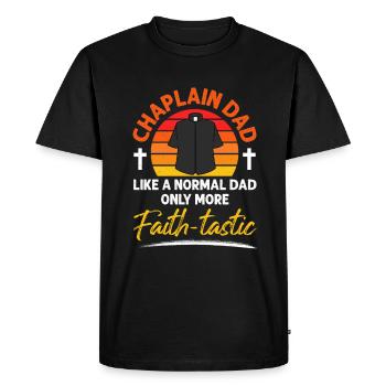 Chaplain Parish Priest - Men's Premium Organic T-Shirt - black - Front - Nico (187cm)