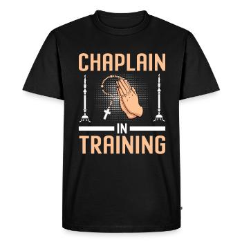 Chaplain Parish Priest - Men's Premium Organic T-Shirt - black - Front - Nico (187cm)