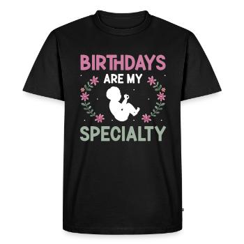 Doula Nurse Midwife - Men's Premium Organic T-Shirt - black - Front - Nico (187cm)