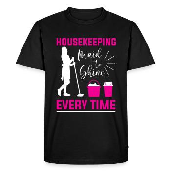 Week of Appreciation for Housekeeping - Men's Premium Organic T-Shirt - black - Front - Nico (187cm)