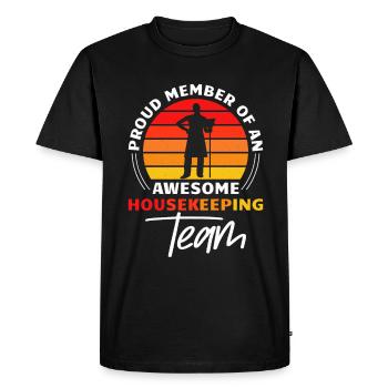 Week of Appreciation for Housekeeping - Men's Premium Organic T-Shirt - black - Front - Nico (187cm)