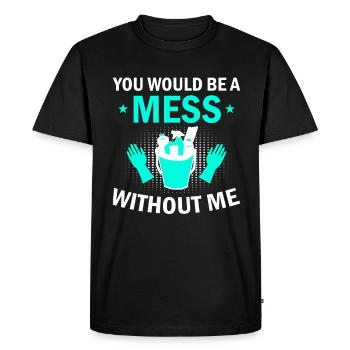 Week of Appreciation for Housekeeping - Men's Premium Organic T-Shirt - black - Front - Nico (187cm)