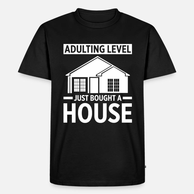 Neuer Hauseigentümer Hauseigentümer - Männer Premium Bio T-Shirt - Schwarz