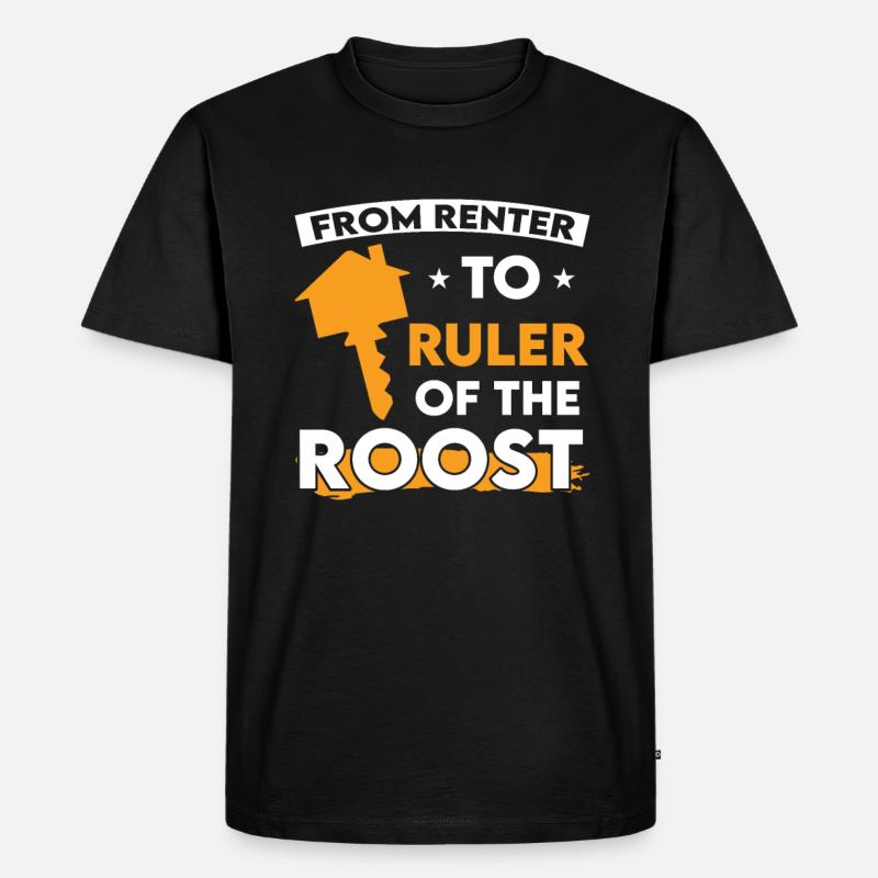 Neuer Hauseigentümer Hauseigentümer - Männer Premium Bio T-Shirt - Schwarz