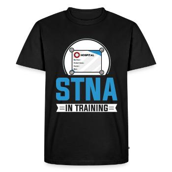 STNA Certified Nursing Assistant - Men's Premium Organic T-Shirt - black - Front - Nico (187cm)