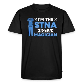 STNA Certified Nursing Assistant - Men's Premium Organic T-Shirt - black - Front - Nico (187cm)