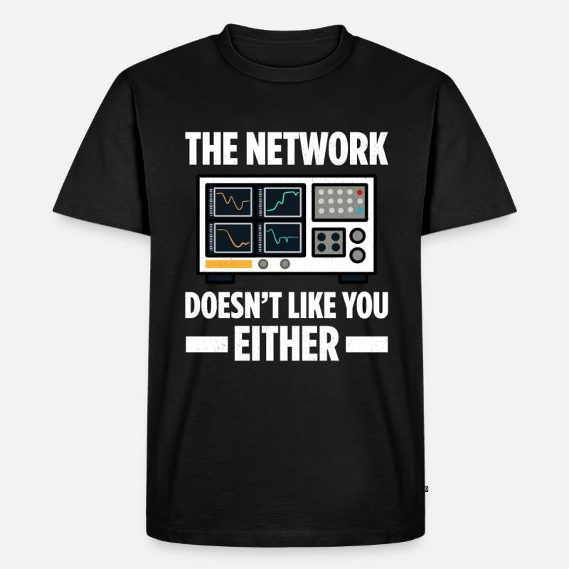 Netzwerkadministrator Systemadministrator Netzwerk - Männer Premium Bio T-Shirt - Schwarz