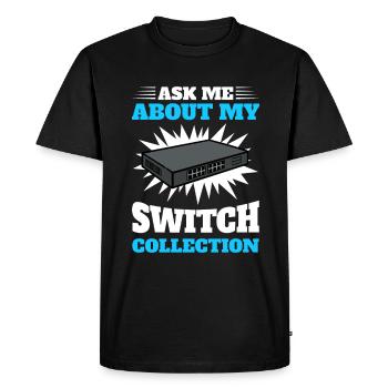Network Administrator System Administrator Network - Men's Premium Organic T-Shirt - black - Front - Nico (187cm)