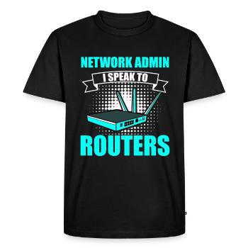 Network Administrator System Administrator Network - Men's Premium Organic T-Shirt - black - Front - Nico (187cm)