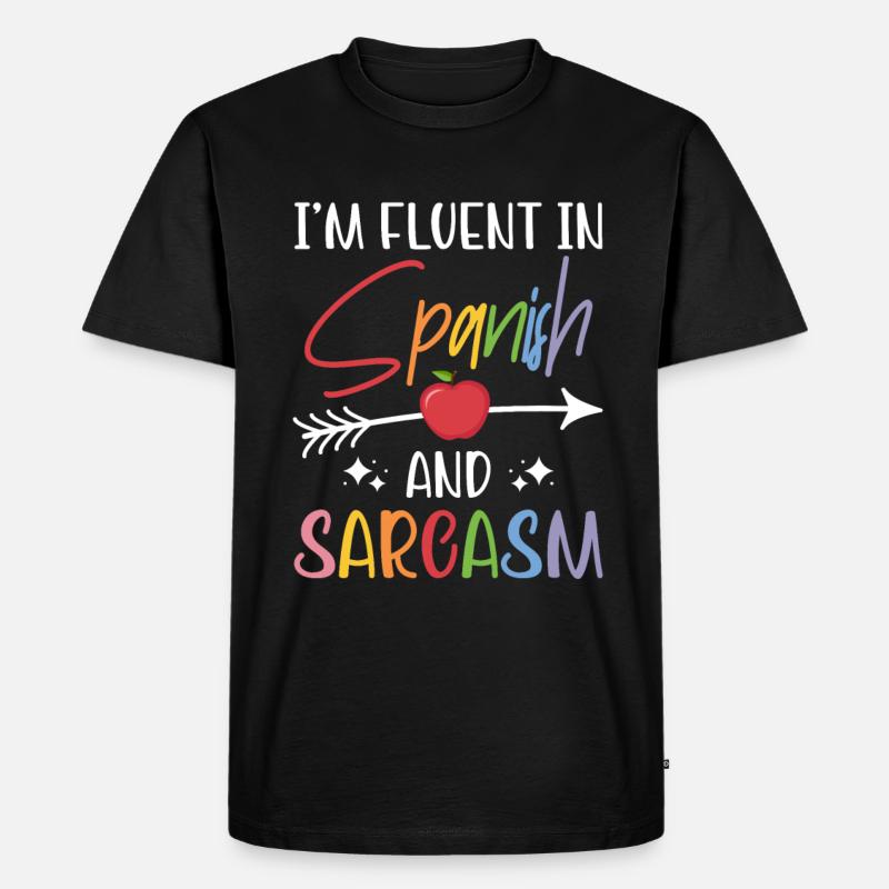 Spanischlehrerin Maestra Bilinguale Lehrerin - Männer Premium Bio T-Shirt - Schwarz