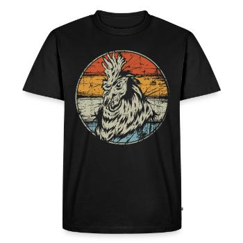 Rooster - Men's Premium Organic T-Shirt - black - Front - Nico (187cm)