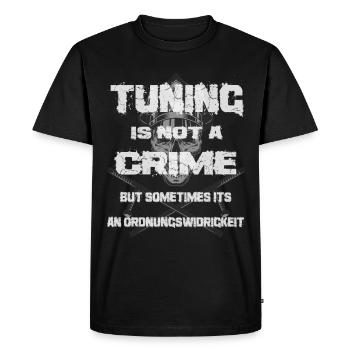 Tuning is not a Crime Misdemeanor Police - Men's Premium Organic T-Shirt - black - Front - Nico (187cm)