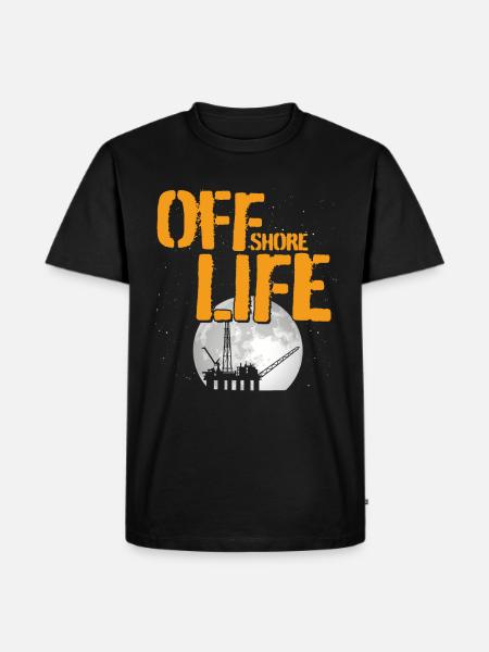 Off Shore Life - Männer Premium Bio T-Shirt - Schwarz