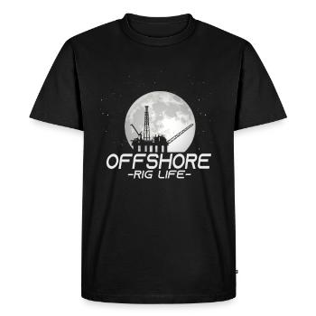 Durée de vie de la plate-forme offshore - T-shirt Premium bio Homme - noir - Devant - Nico (187cm)