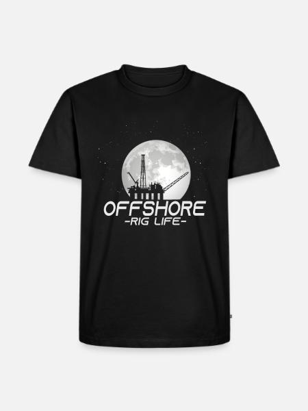 Off Shore Rig Life - Männer Premium Bio T-Shirt - Schwarz