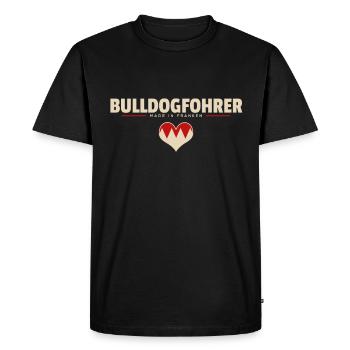 Bulldogfohrer - Franken fränkisch fränggisch - Männer Premium Bio T-Shirt - Schwarz - Vorne - Nico (187cm)