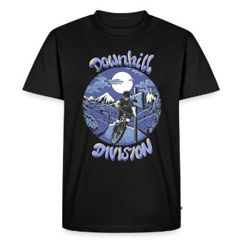 Down hill - Men's Premium Organic T-Shirt - black - Front - Nico (187cm)