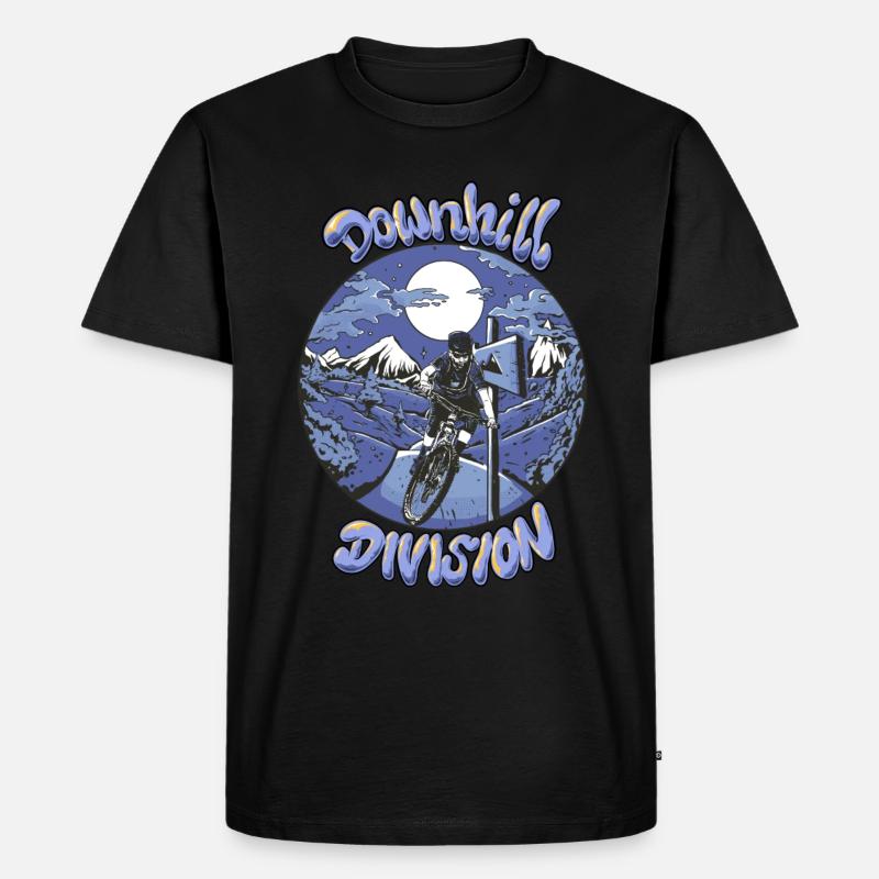 Down hill - Männer Premium Bio T-Shirt - Schwarz